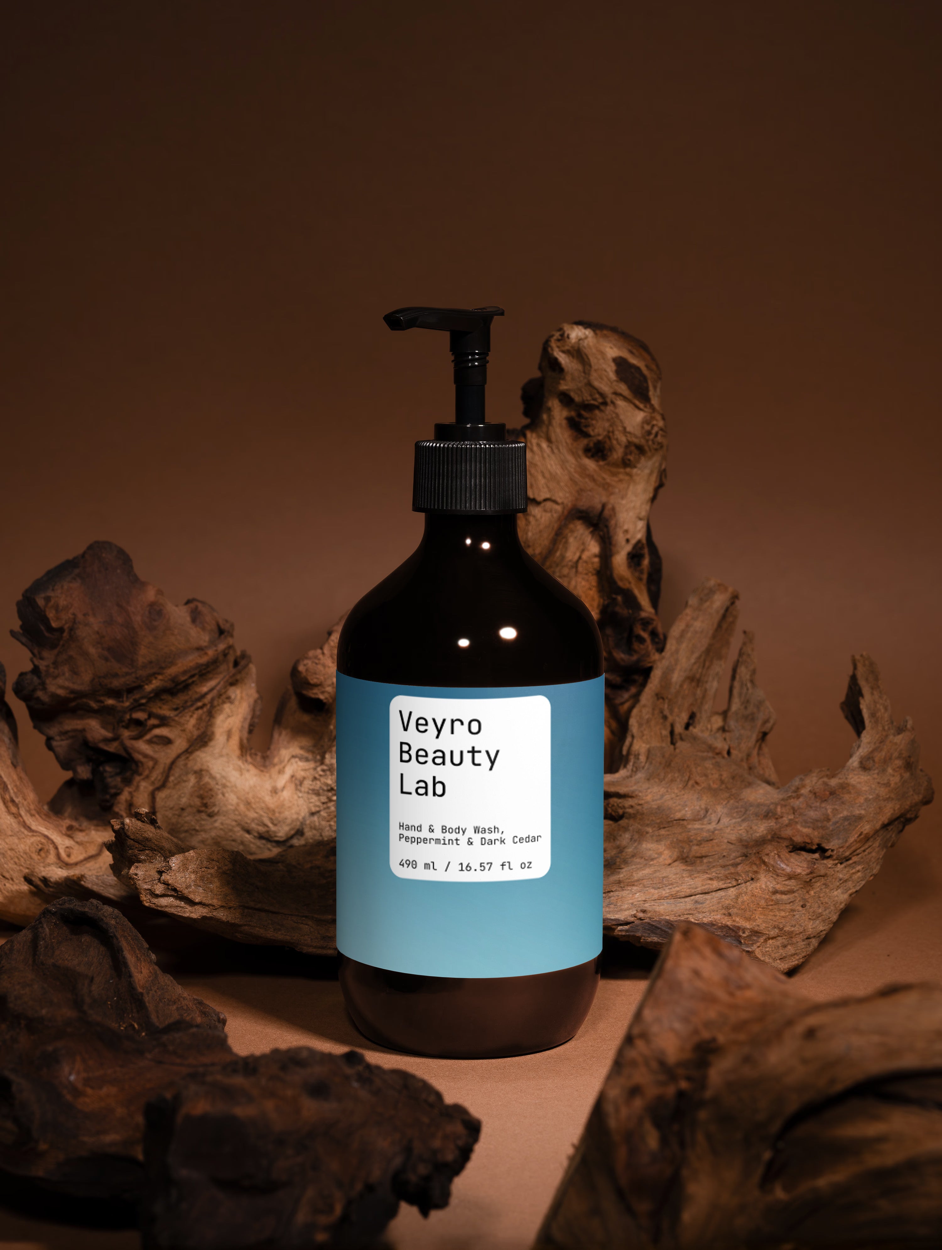 Hand & Body Wash, Peppermint & Dark Cedar