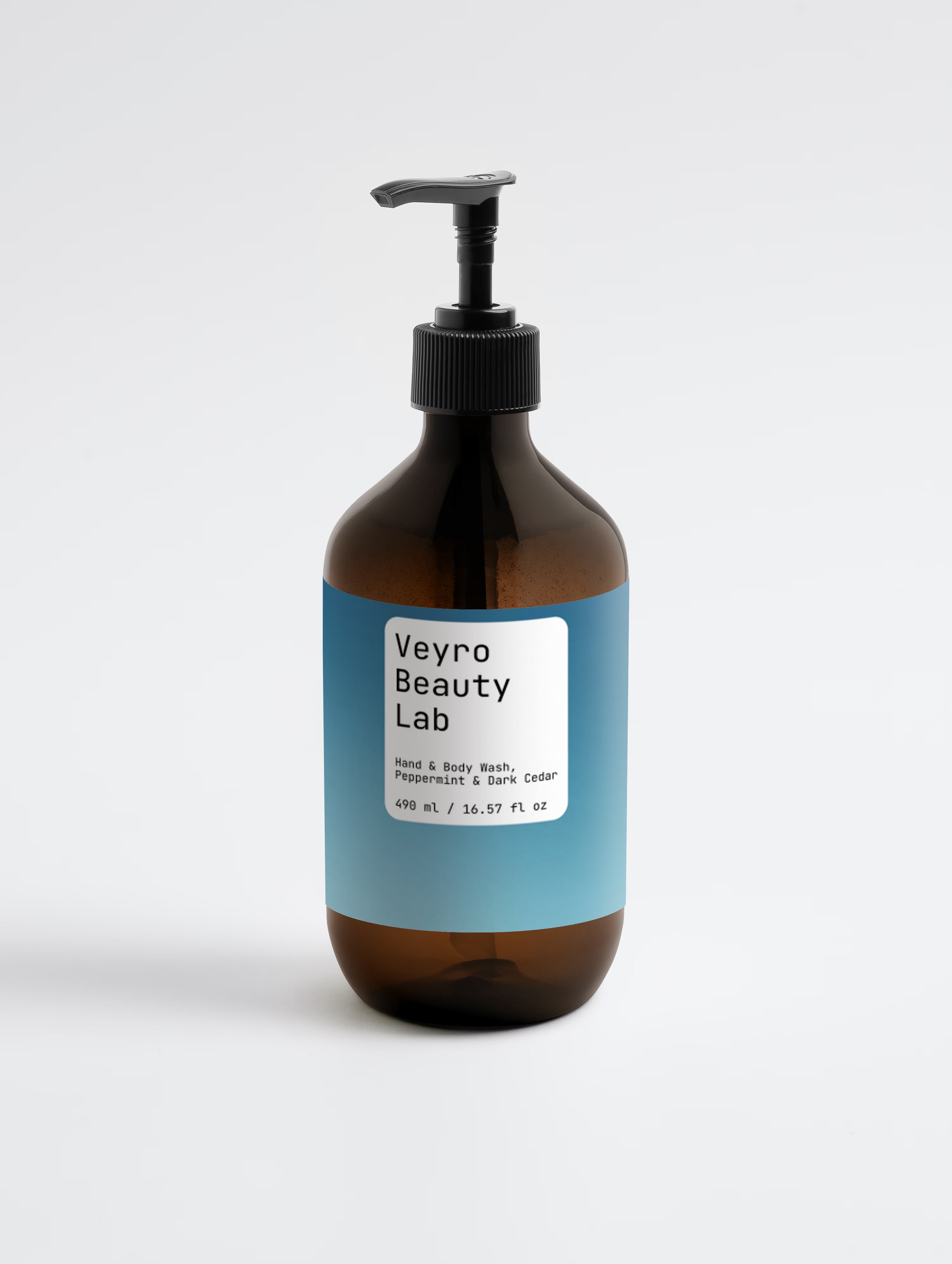 Hand & Body Wash, Peppermint & Dark Cedar